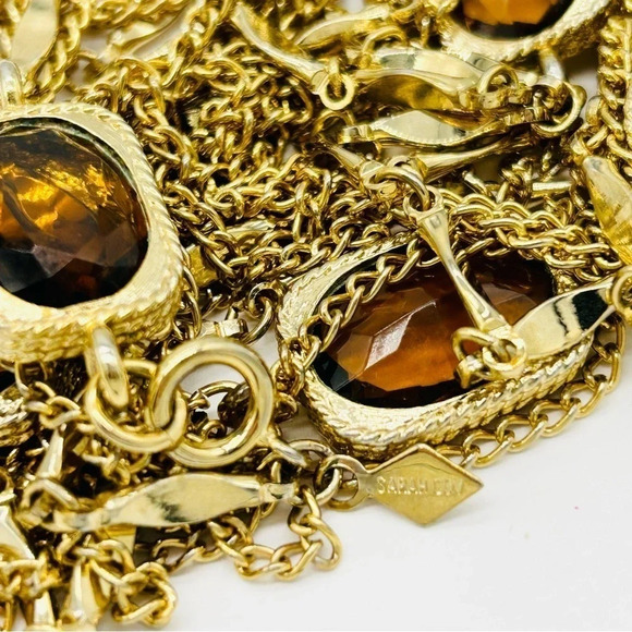 Sarah Coventry Vintage Jeweled Long Multi-Strand Necklace - Picture 3 of 3